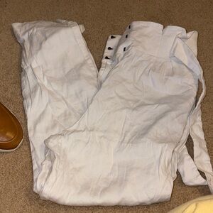 Women’s Ankle Super High raise White Pants